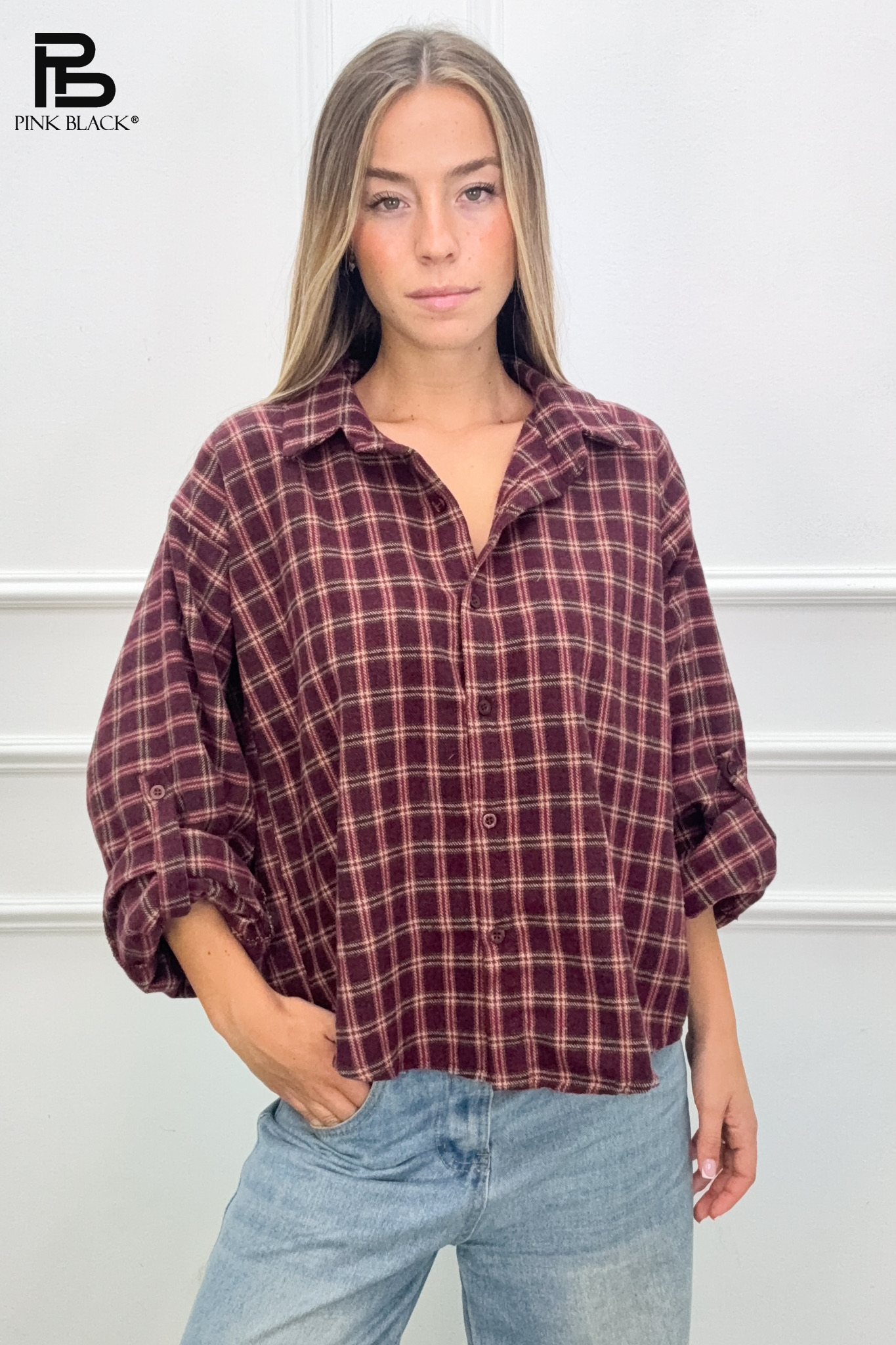 Oversize košile s límečkem