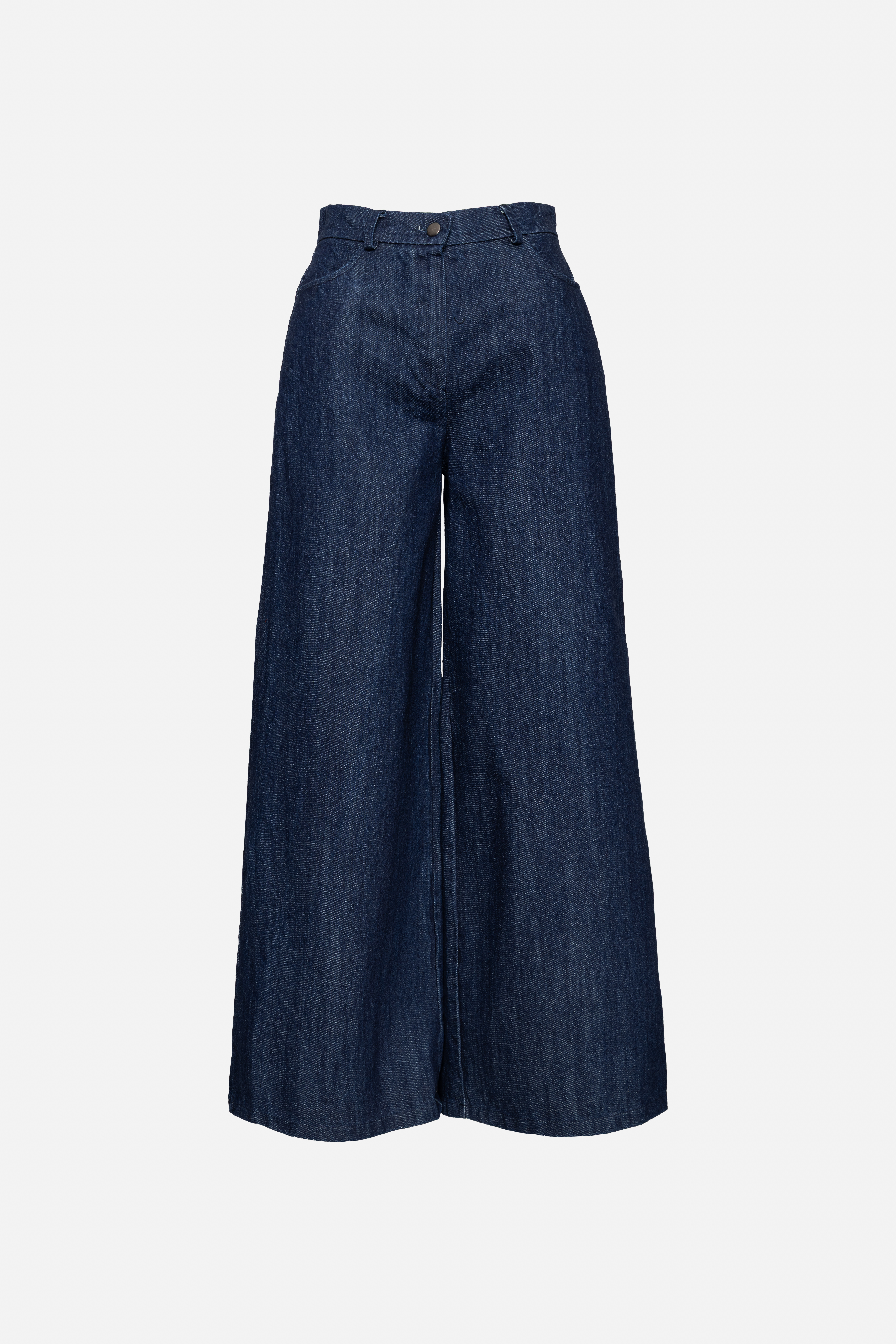 Kalhoty Wide Leg s Vysokým Pasem