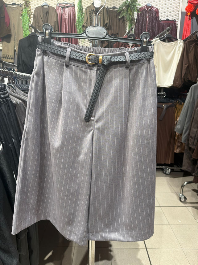 Široké kalhoty 7/8 s pruhy