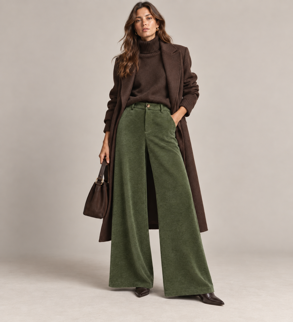 Kalhoty Wide Leg s Plisé