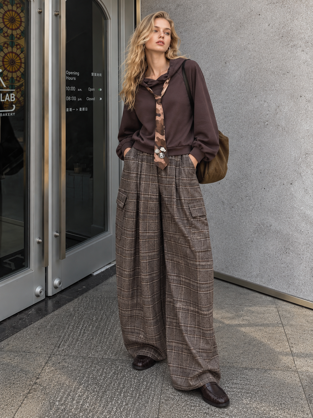 Kalhoty Wide Leg s Plisem