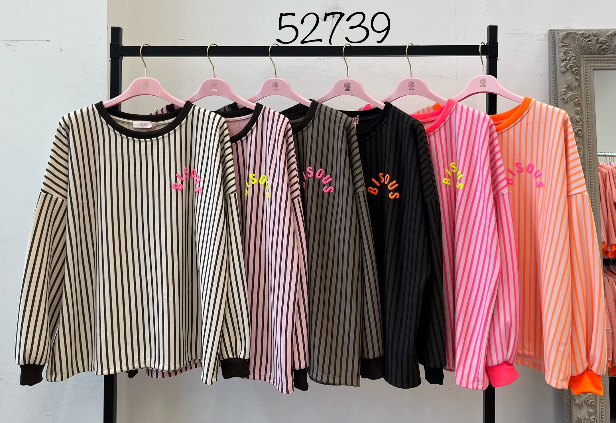 Oversize mikina s pruhy