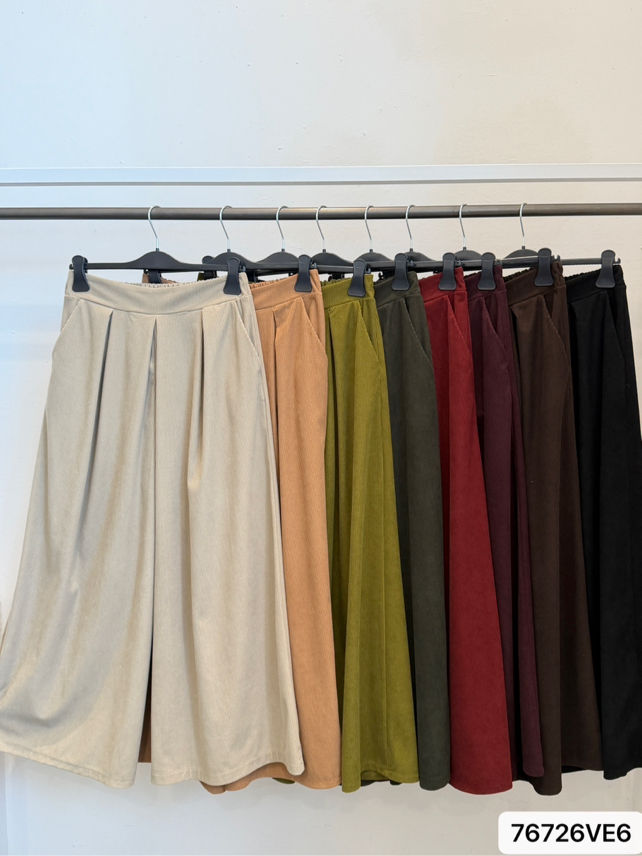 Kalhoty Wide Leg s Plisováním