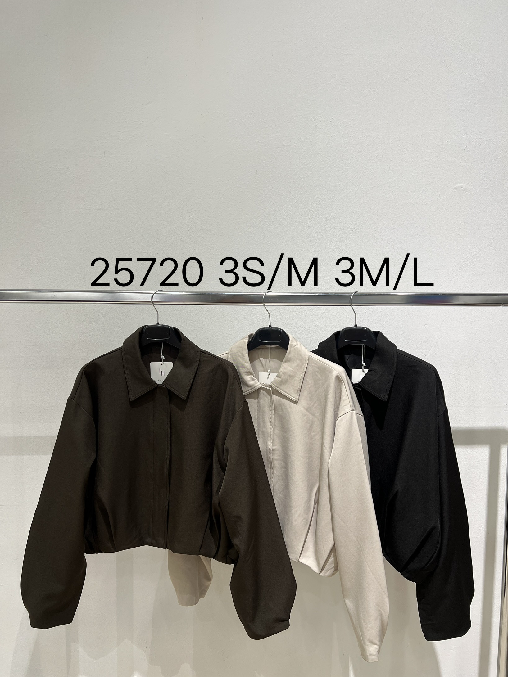 Oversize krátká bunda s košilovým límcem