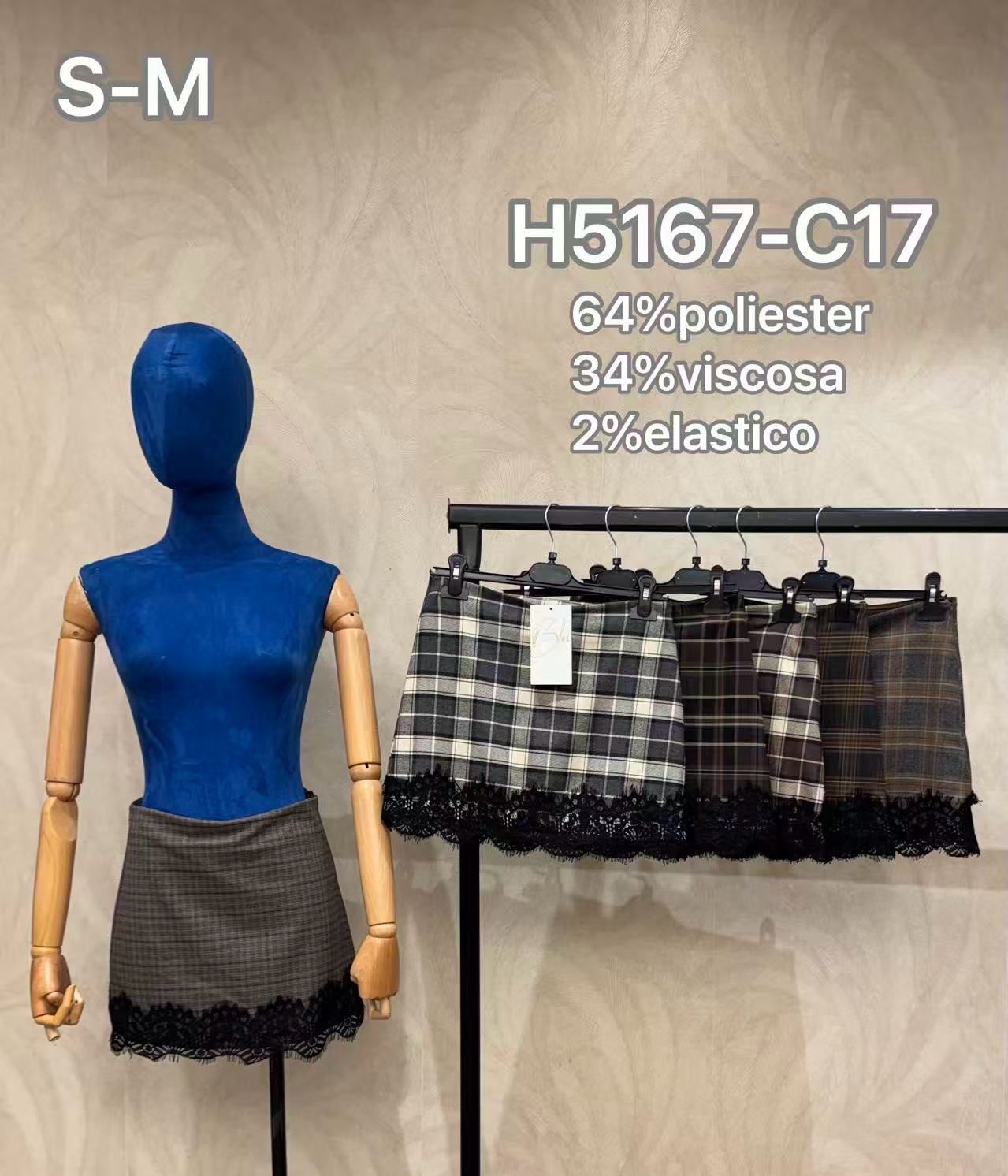 Mini sukně A-line s krajkou