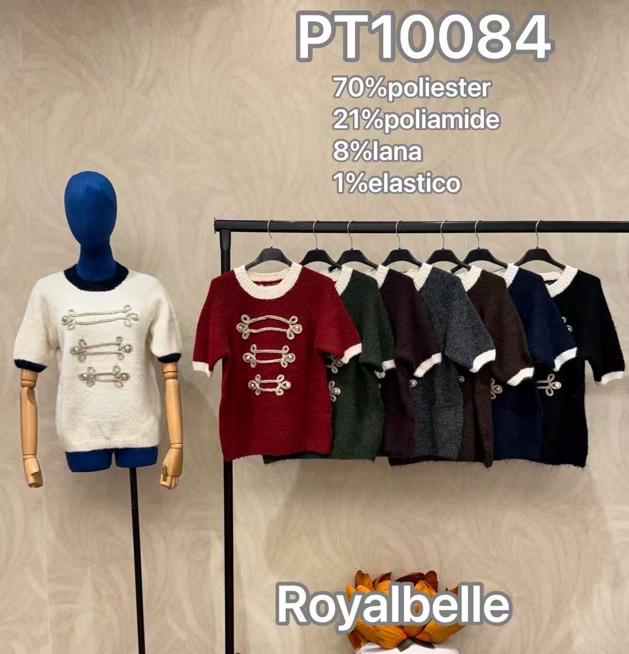 Krátký svetr s výšivkou