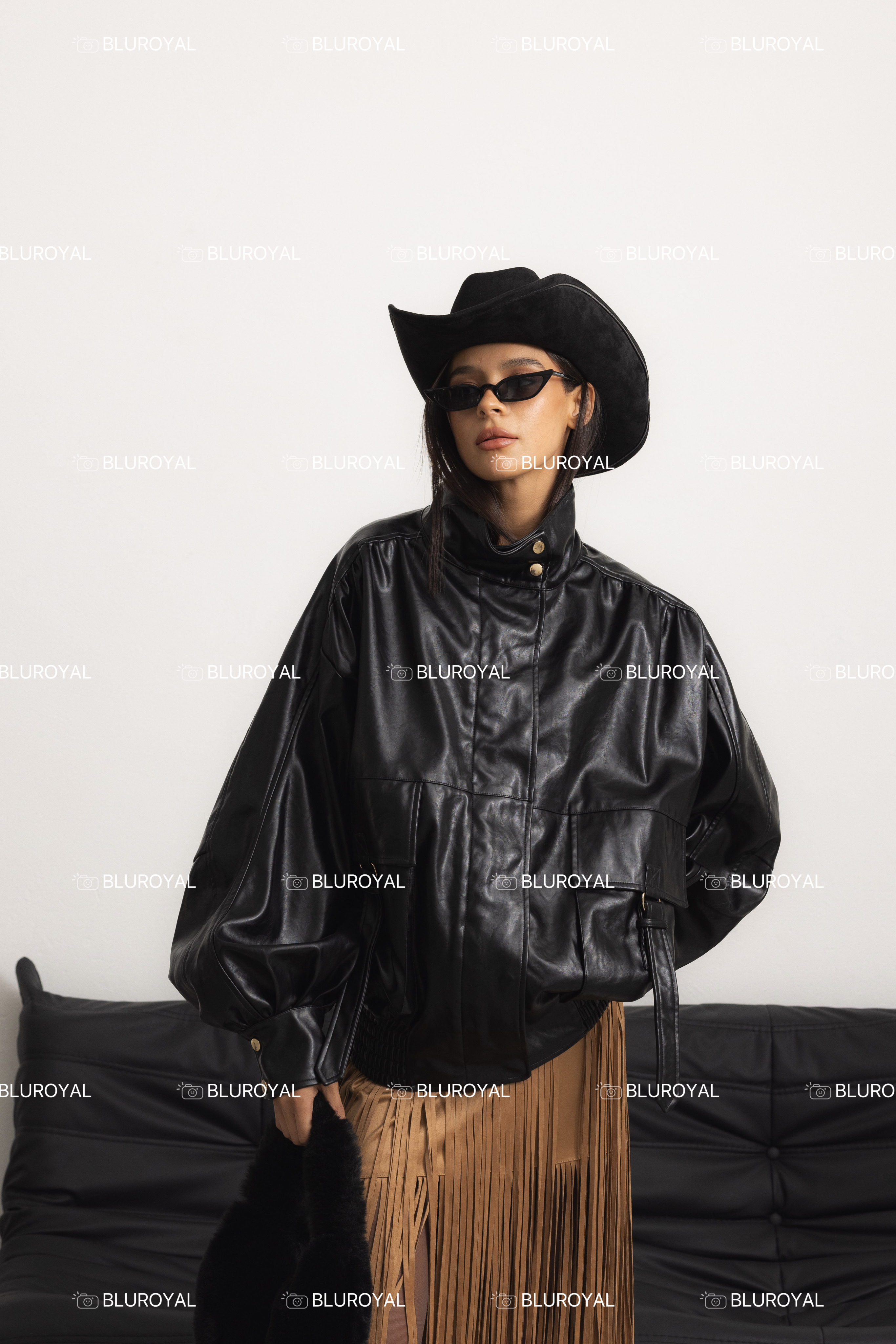 Oversize bomber bunda se stojáčkem