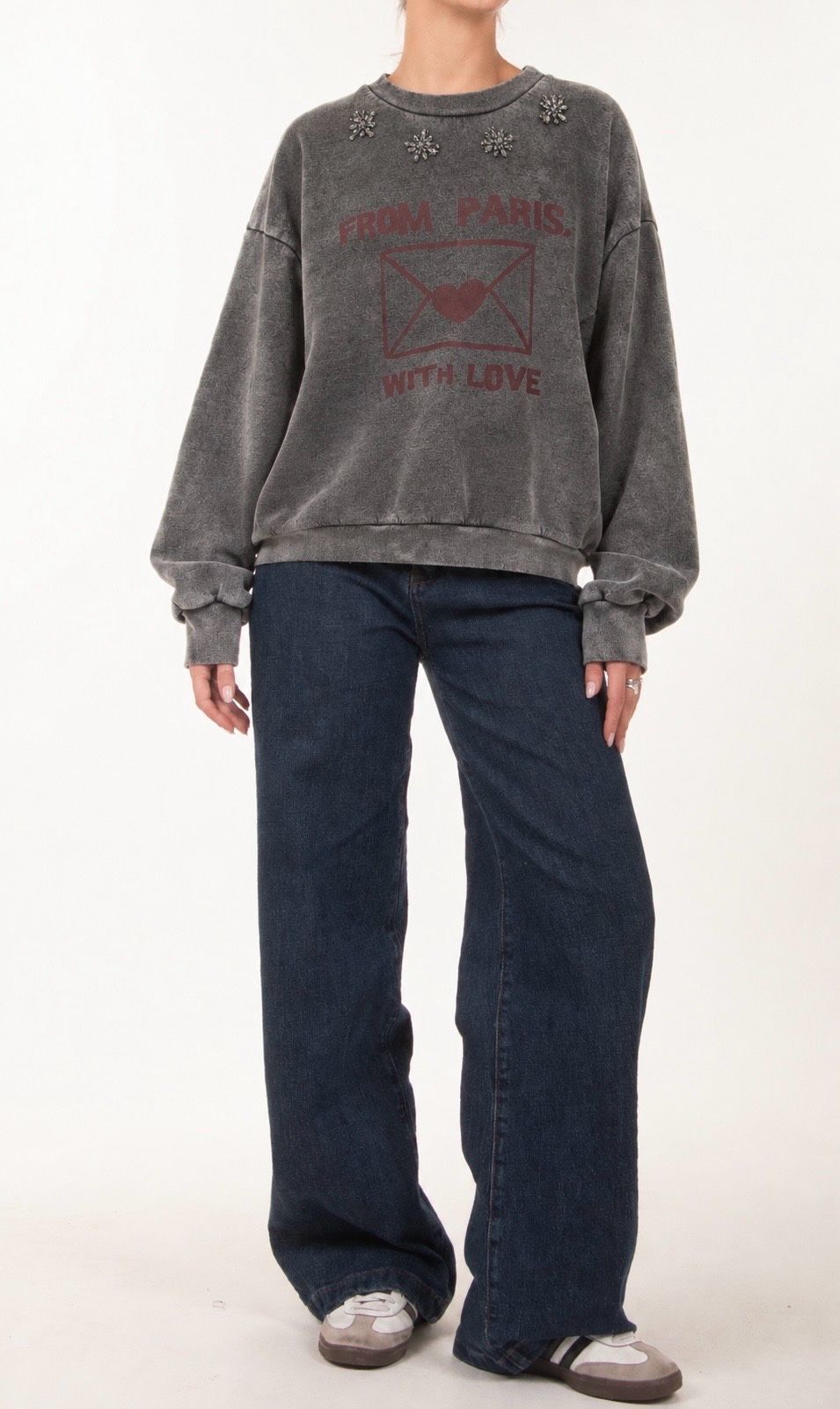 Oversize mikina s vyšíváním