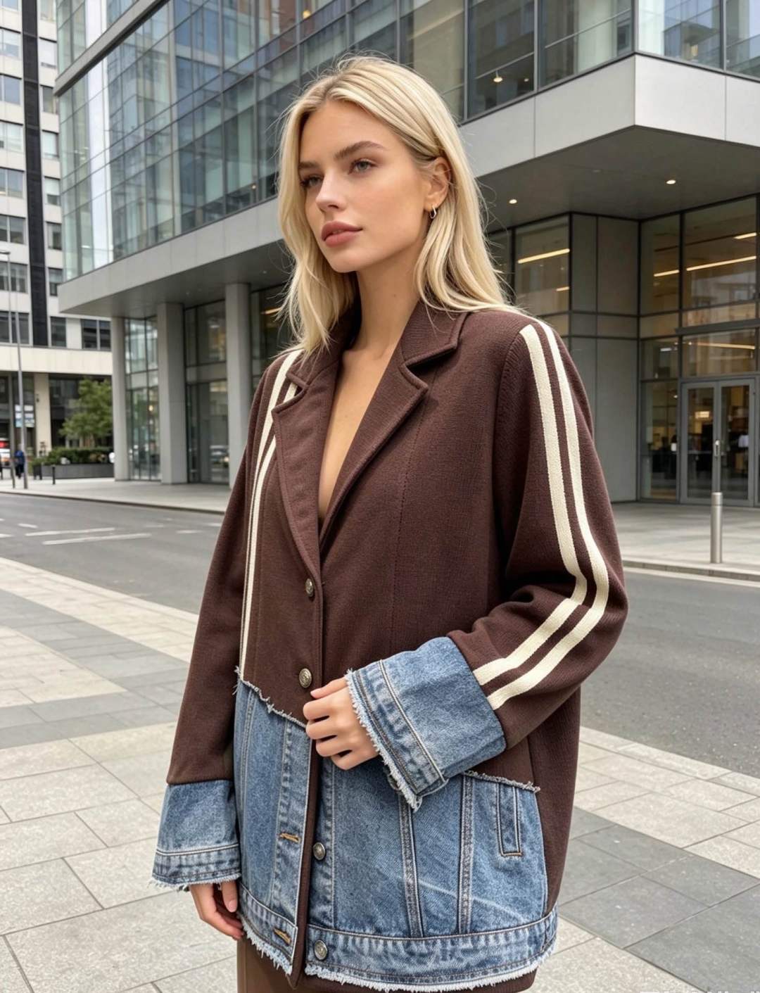 Oversize saka s klopovým límcem